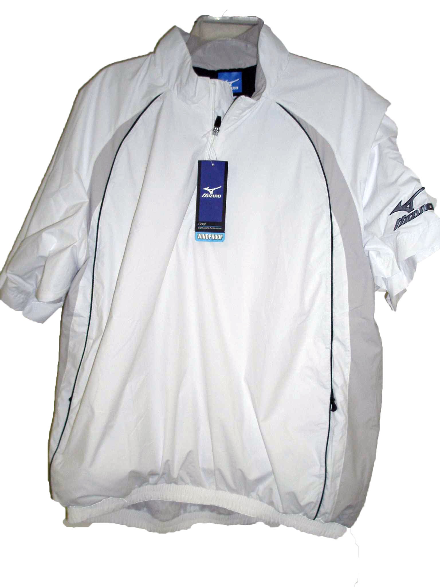 新品未使用Mizuno Golf ジャケット XL ホワイト Mizuno Windlite Long Sleeve Shower Top (White/Silver, Medium