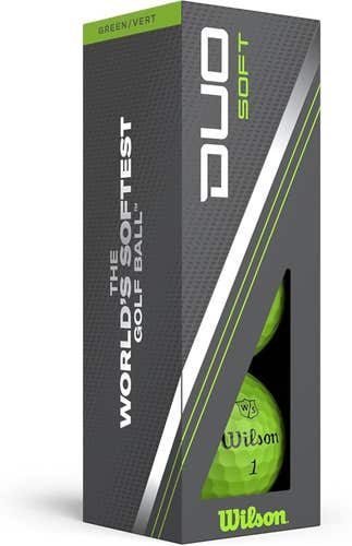 Wilson Staff Duo Soft Golf Balls (Green, 3pk) 1 Sleeve 2023 NEW