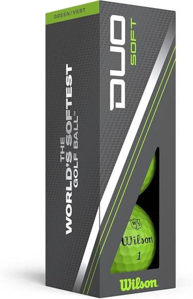Wilson Staff Duo Soft Golf Balls (Green, 3pk) 1 Sleeve 2023 NEW
