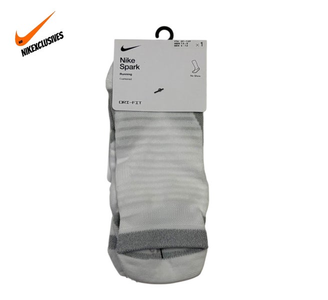 Nike Spark Dri-fit Cushioned No Show Running Socks CU7201-100
