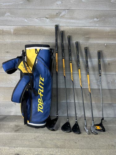 Top Flite XLJ Junior 6 Club Golf Clubs Set & Stand Bag Ages 5-8 Right Youth