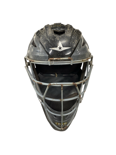 Used All Star MVP2500 Catchers Helmet w/Mask Black One Size 11613-S000168278