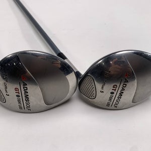 Adams Tight Lies GT Offset 3 & 5 Fairway Wood Set 15* 19* Grafalloy Mens RH