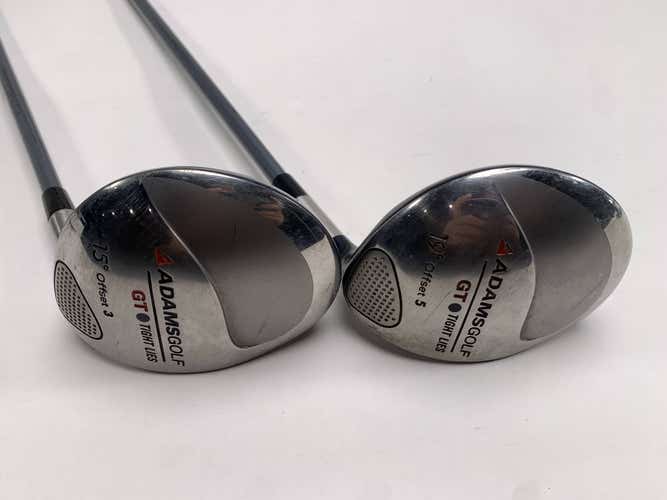 Adams Tight Lies GT Offset 3 & 5 Fairway Wood Set 15* 19* Grafalloy Mens RH