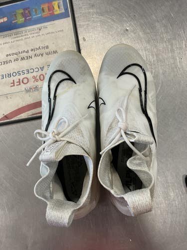 Used Nike ALPHA GHOST LACE Adult FB Cleats White Senior 11 11614-S000221864