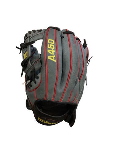 Used Wilson A450 BB/SB Glove LH Throw Grey 11 1/2" 11884-S000052924