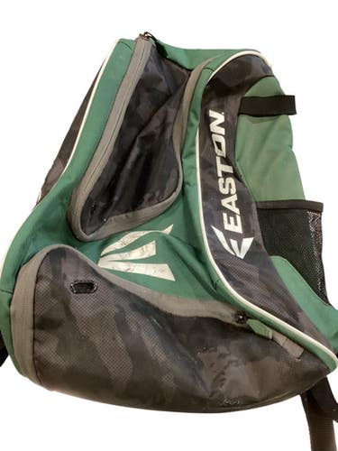Used Easton BLK GRN BAG BB/SB Player Backpack Green 11884-S000052920