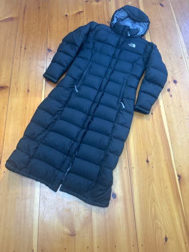 Long Black Medium The North Face Goose Down Jacket (Used)