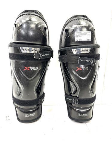 Used Bauer X900 Intermediate Shin Guards Black 13" 11860-S000298183
