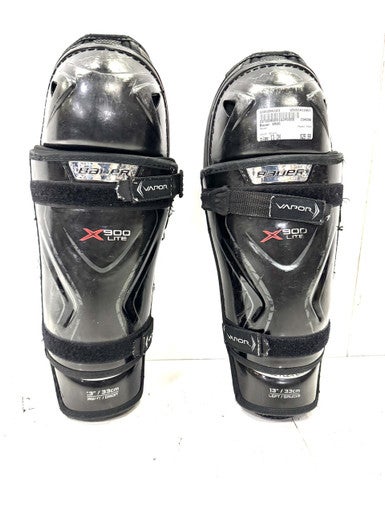 Used Bauer X900 Intermediate Shin Guards Black 13" 11860-S000298183
