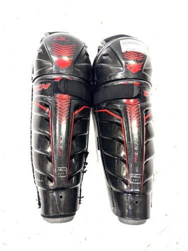 Used CCM QLT Intermediate Shin Guards Black 11" 11860-S000298182