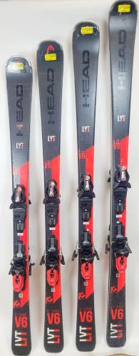 Used $600 Men's Head V-Shape V6 Skis & Head PR11 GW Bindings 156 163 170 177cm
