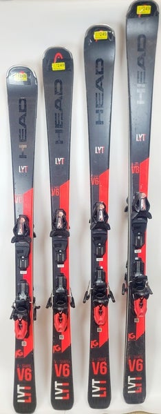 Used $600 Men's Head V-Shape V6 Skis & Head PR11 GW Bindings 156 163 170 177cm