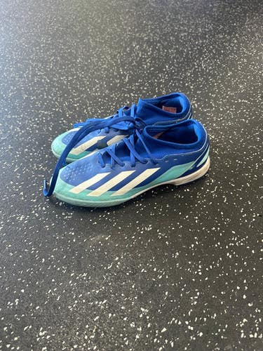 Used Adidas Soccer Indoor Shoes Royal Blue Junior 05 11849-S000031923