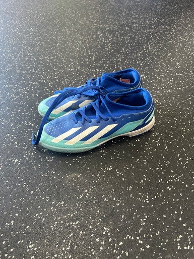 Used Adidas Soccer Indoor Shoes Royal Blue Junior 05 11849-S000031923