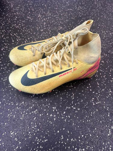 Used Nike AIR ZOOM Soccer Cleats Yellow Junior 05.5 11849-S000031925