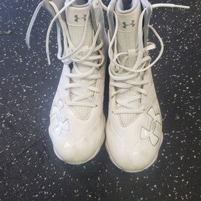 Used Under Armour HIGHLIGHT Jr FB Cleats White Junior 04 11849-S000031642