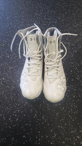 Used Under Armour HIGHLIGHT Jr FB Cleats White Junior 04 11849-S000031642
