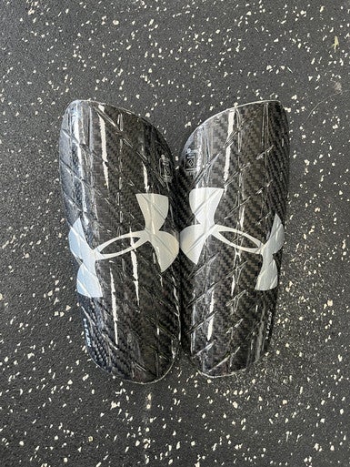 Used Under Armour Soccer Shin Guards Adult Black Senior 11849-S000031720