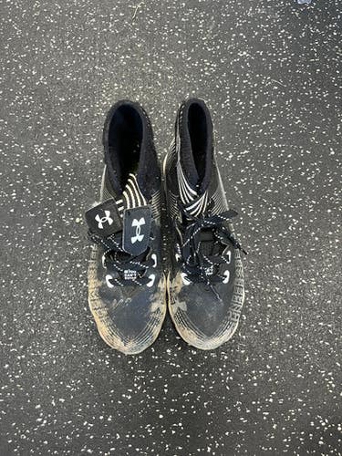 Used Under Armour BASEBALL CLEATS YOUTH BB/SB Cleats Black Junior 03.5 11849-S000031834