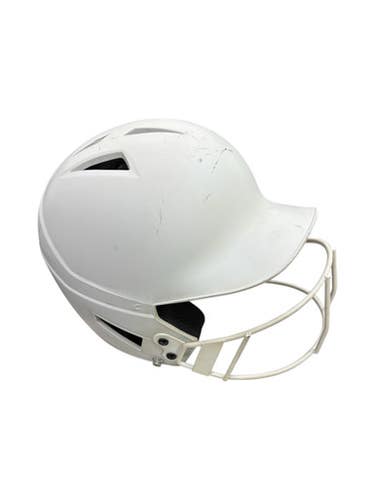 Used Champro HXJ 6 1/2 - 7 Batting Helmet w/Mask White MD 11862-S000091033