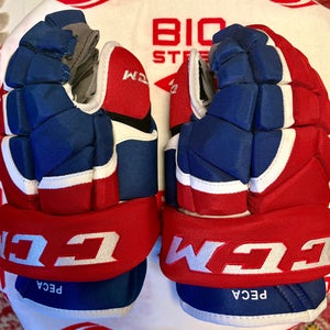 Pro Stock CCM HG12 NHL Montreal Canadiens Habs Hockey Gloves Matthew Peca 13”