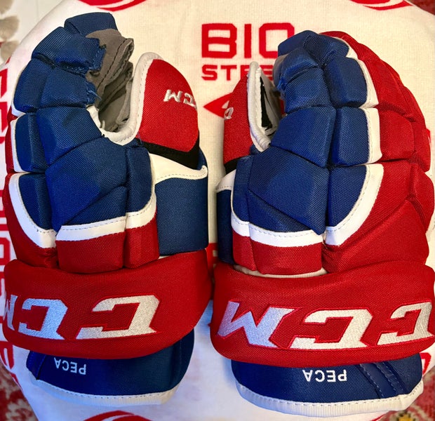 Pro Stock CCM HG12 NHL Montreal Canadiens Habs Hockey Gloves Matthew Peca 13”