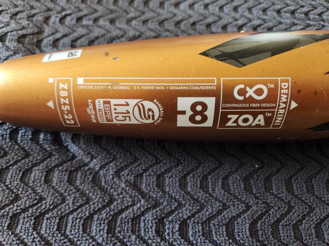 DeMarini Zoa Composite USSSA Certified Bat (-8) 22 oz 30" (Used)
