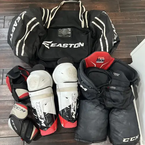 CCM Jetspeed FT 485 Senior Medium Pants Large Elbow Pads Hockey 14” Shin Guards