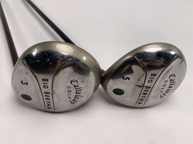 Callaway Big Bertha 2004 3 & 5 Fairway Wood Set 15* 18* Big Bertha Gems Mens RH