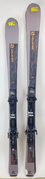 Used $500 Salomon Distance 72 Skis &Salomon M10 Gripwalk Binding sizes 150 160cm