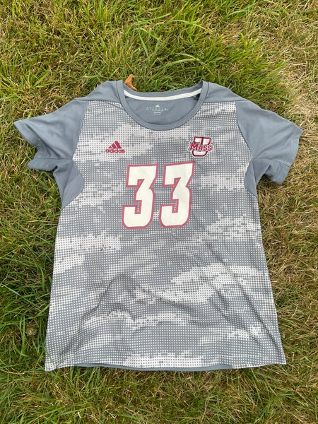 UMass women’s lacrosse jersey adidas grey large