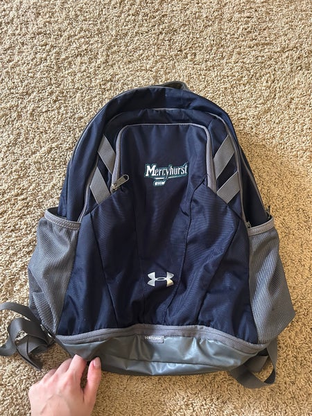 NCAA Mercyhurst embroidered logo Navy Blue team issued under armour backpack