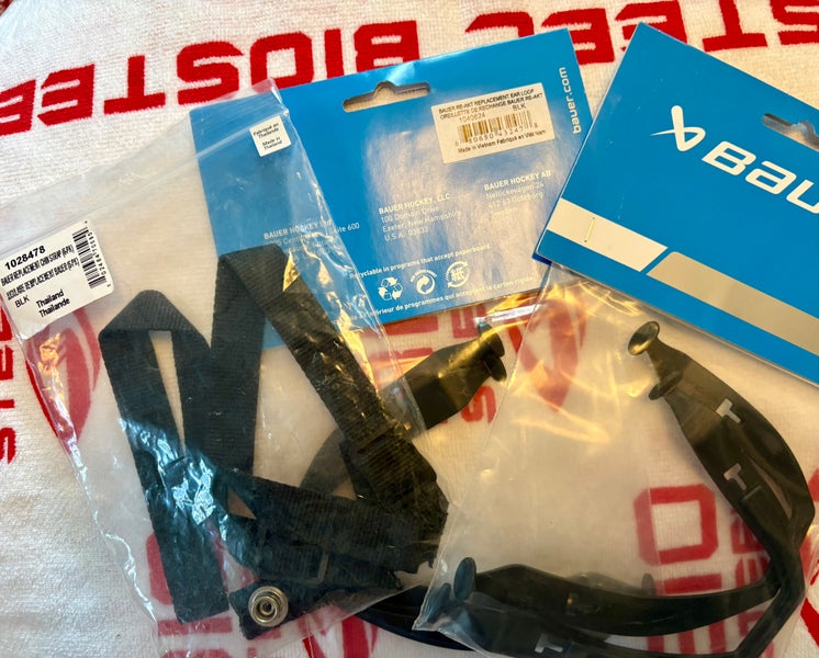Non Pro Stock Brand New Bauer Hockey Helmet Accessories Ear Loops Slings Black