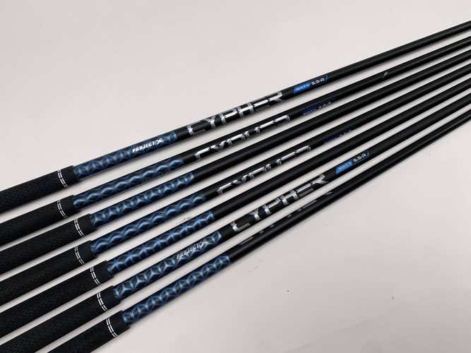 Project X Cypher Sixty 5.5 60g Reg Iron Set 7 Shafts 34.50''-36.75''- Pull 0.370