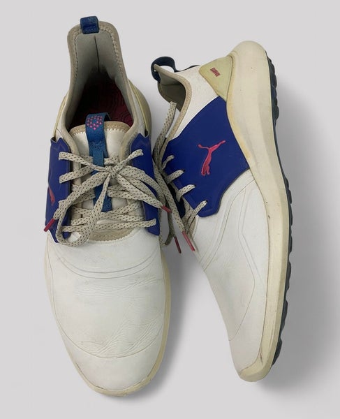 PUMA Ignite Spikeless Golf Shoes White & Blue Size 10 M