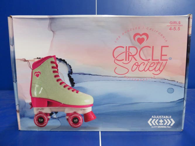 Circle Society Quad Skates Adjustable Sizes 4-5.5 (New)