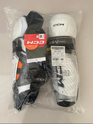 Pro Stock CCM Tacks AS-V Pro NHL Spec Sr Shin Pads 16”