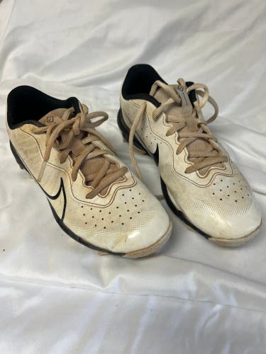 White Kid's 6Y (Big Kids / Youth) Youth Nike Nike alpha huarache elite 4 Low Top Molded Cleats (Used