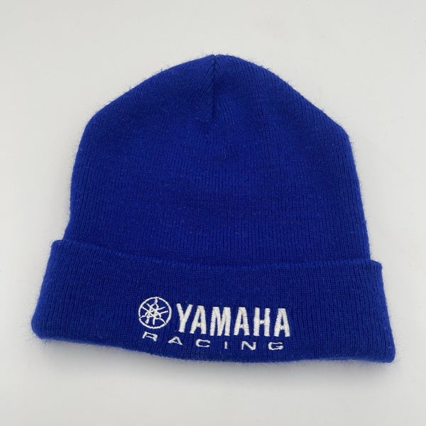 Vintage Yamaha Racing Motorsports Beanie Hat Cap Winter Blue