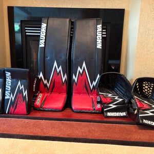 35+2" 2024 Vaughn SLR 3 Goalie Leg Pads and 2 sets of gloves and blockers Pro Stock