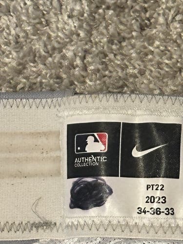 Gray Unisex Size 34 Adult Majestic Game Pants (Used)