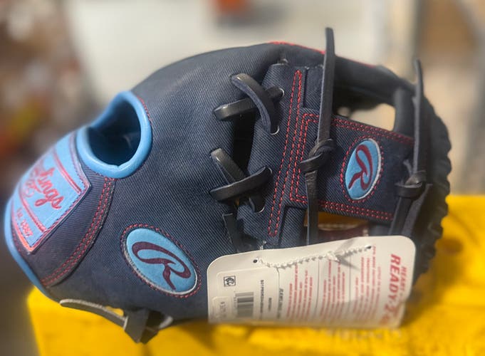 2025 Denim Blue Rawlings Heart of the Hide RH Infield Baseball Glove 11.5" (New)