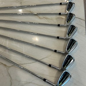 Men's Cobra King Right Handed Iron Set Stiff Flex (7 Clubs) #5 - #9, PW, GW Steel Shaft (Used)