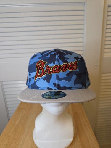 NWS Atlanta Braves Blue Camo New Era 59fifty 8 MLB