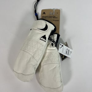 BURTON WOMEN'S GORE-TEX GONDY WHITE LEATHER MITTEN Small