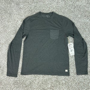 Vuori Shirt Mens Small Gray Long Sleeve Tradewind Performance Stretch Crewneck Q