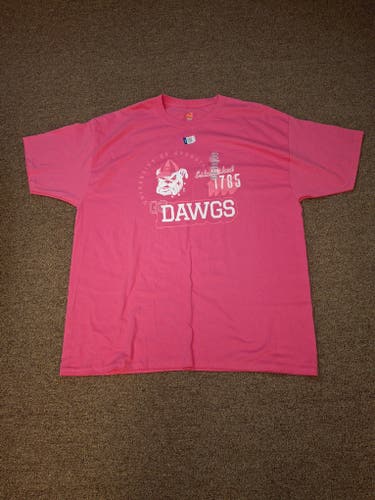 Hanes Georgia Bulldogs Womens Graphic Print Pink T-Shirt XXL