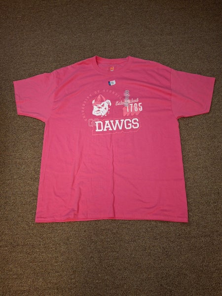 Hanes Georgia Bulldogs Womens Graphic Print Pink T-Shirt XXL