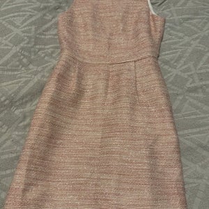 J. Crew Shimmer Boucle Dress Women’s Size 0 Coral White Glimmer